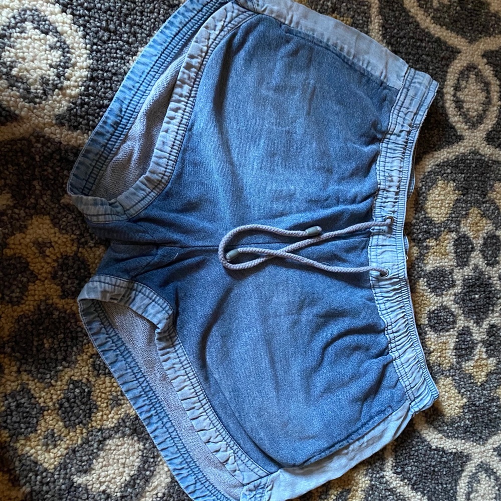 Elastic Jean Shorts